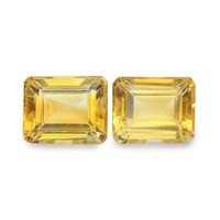 7.11 Ct.Tw. Emerald Cut Citrine Pair