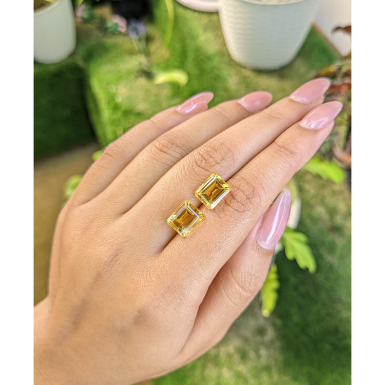 7.11 Ct.Tw. Citrine Pair from Brazil