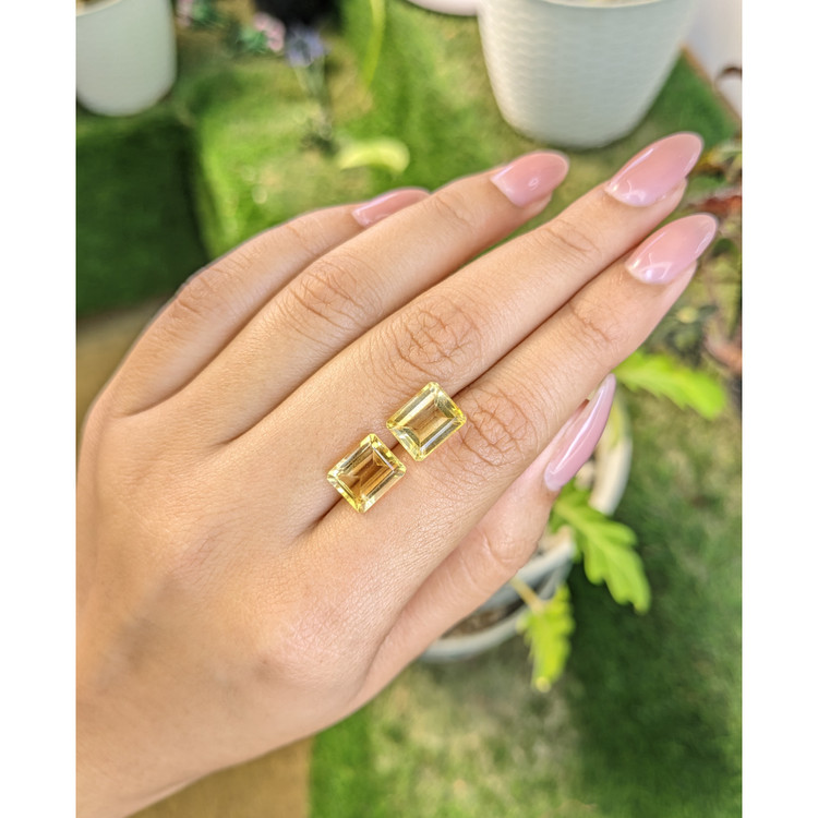 6.57 Ct.Tw. Citrine Pair from Brazil