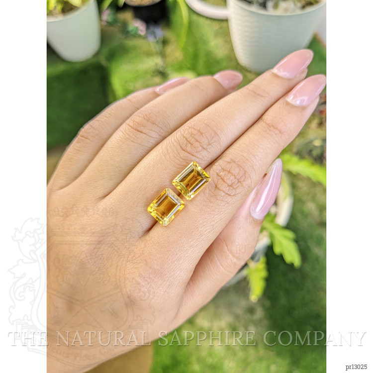 7.40 Ct.Tw. Citrine Pair from Brazil