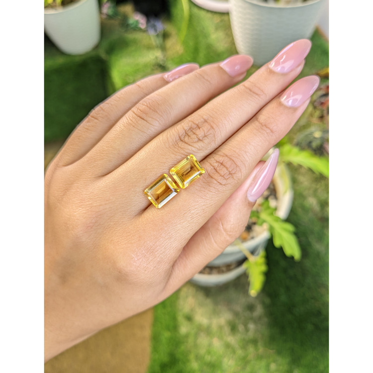 5.62 Ct.Tw. Citrine Pair from Brazil