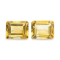 5.78 Ct.Tw. Emerald Cut Citrine Pair