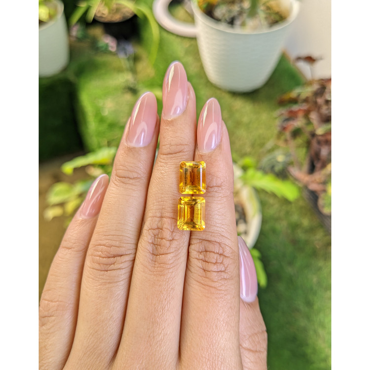 6.92 Ct.Tw. Citrine Pair from Brazil