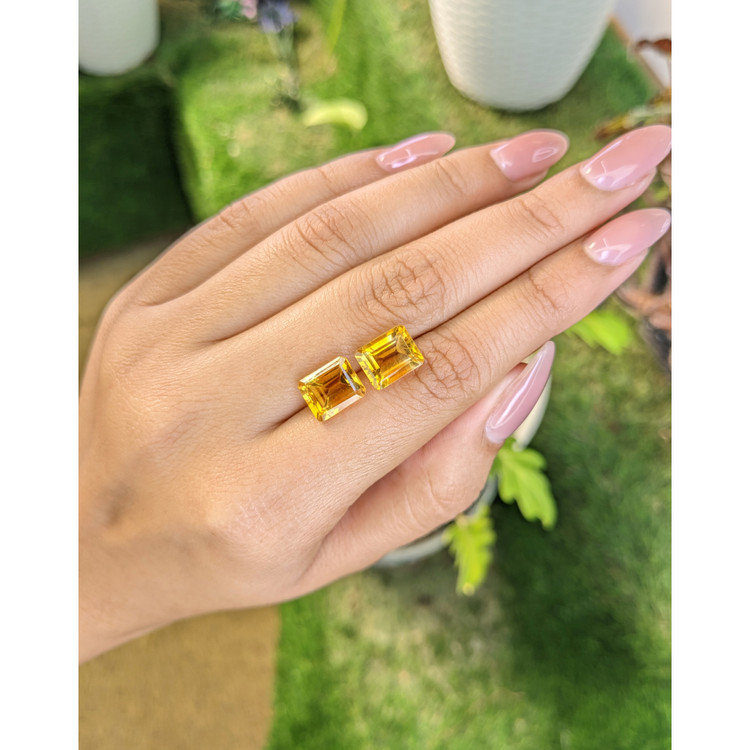 6.92 Ct.Tw. Citrine Pair from Brazil