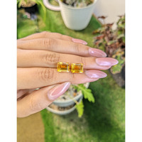 6.92 Ct.Tw.Total Carat Weight Citrine Pair from Brazil Life Style