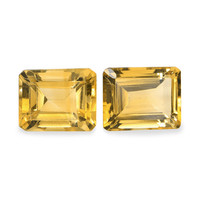 6.82 Ct.Tw. Emerald Cut Citrine Pair
