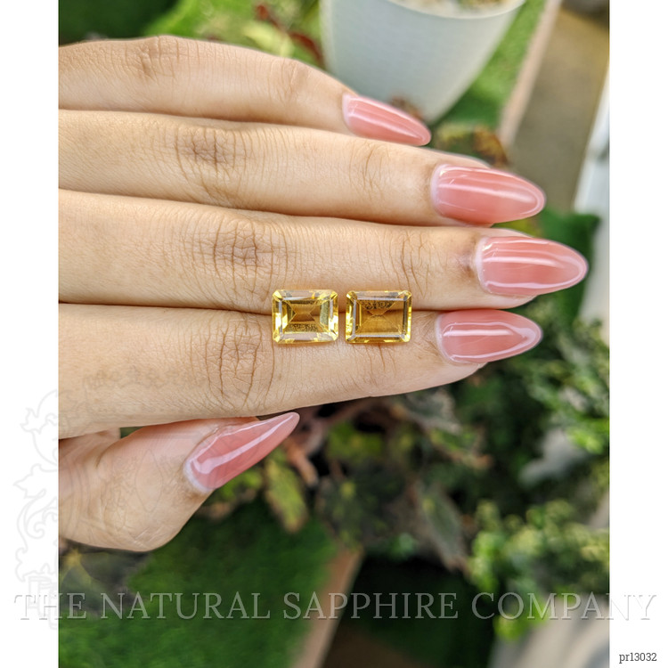6.82 Ct.Tw. Citrine Pair from Brazil