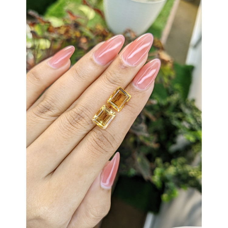 6.82 Ct.Tw. Citrine Pair from Brazil