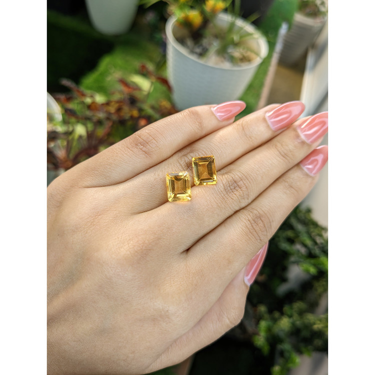 6.82 Ct.Tw. Citrine Pair from Brazil