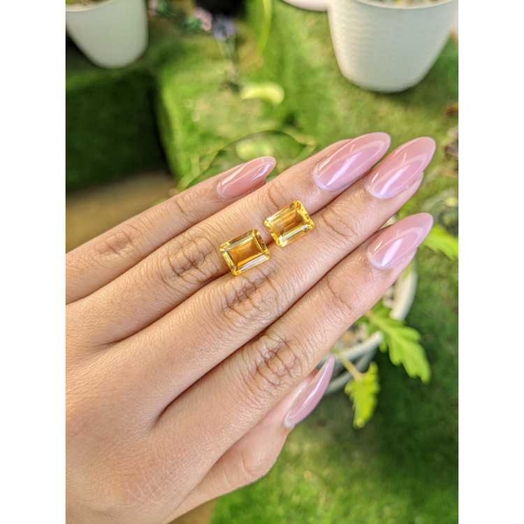 5.53 Ct.Tw. Citrine Pair from Brazil