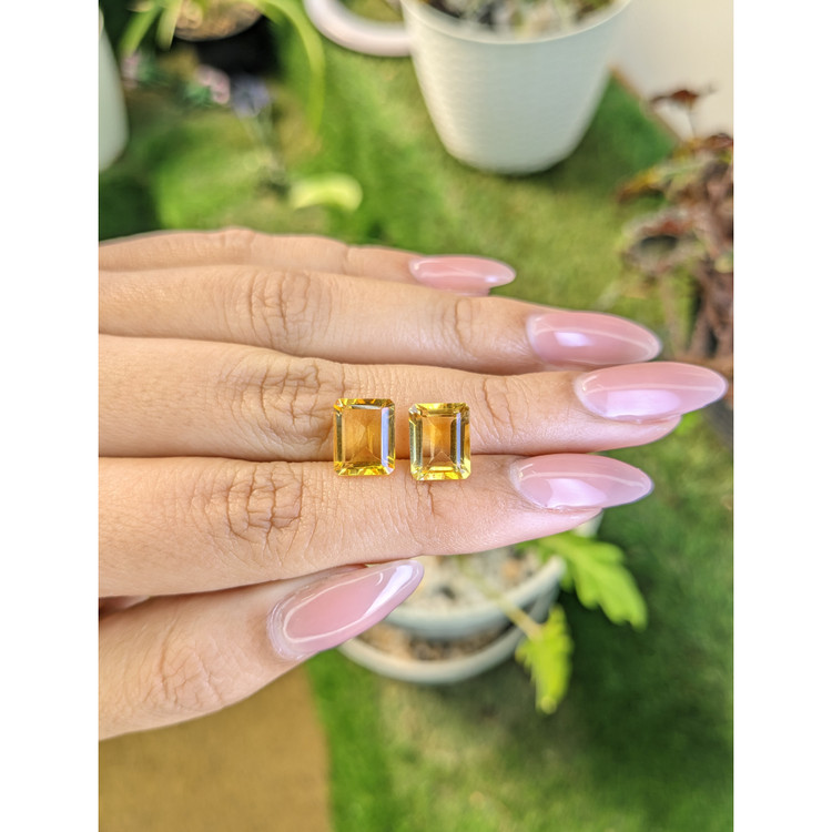 5.53 Ct.Tw. Citrine Pair from Brazil