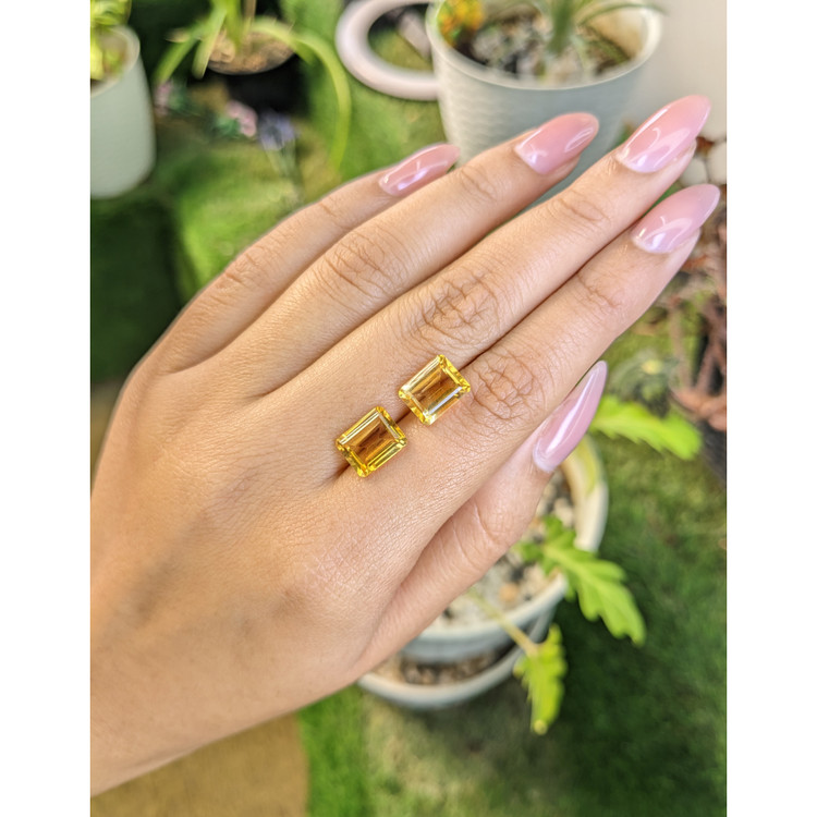 5.53 Ct.Tw. Citrine Pair from Brazil