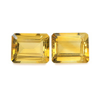 6.24 Ct.Tw. Emerald Cut Citrine Pair