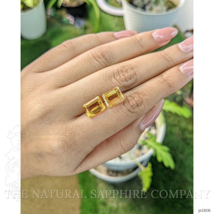 6.24 Ct.Tw. Citrine Pair from Brazil