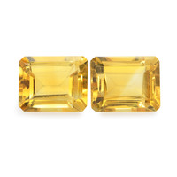 6.65 Ct.Tw. Emerald Cut Citrine Pair