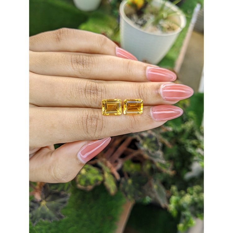 6.65 Ct.Tw. Citrine Pair from Brazil