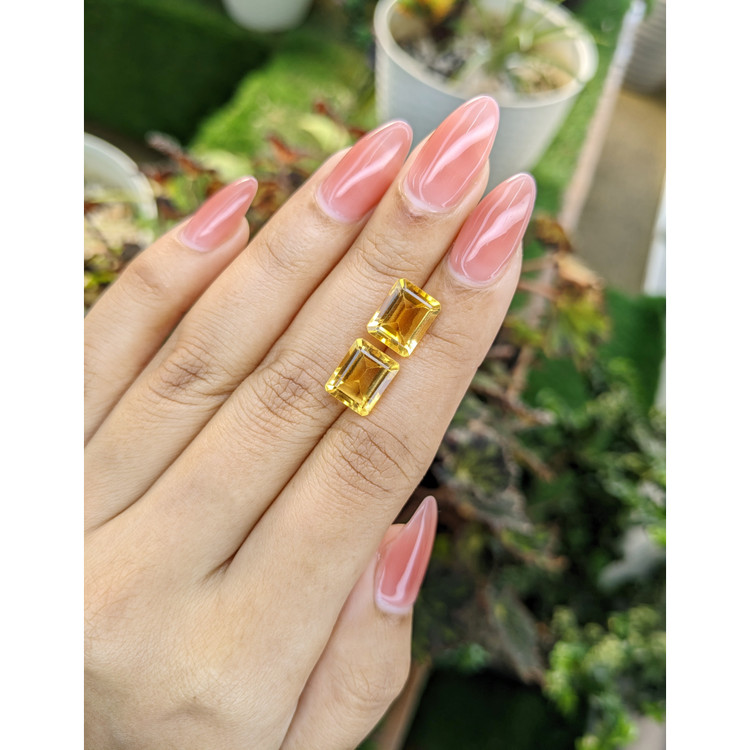 6.65 Ct.Tw. Citrine Pair from Brazil