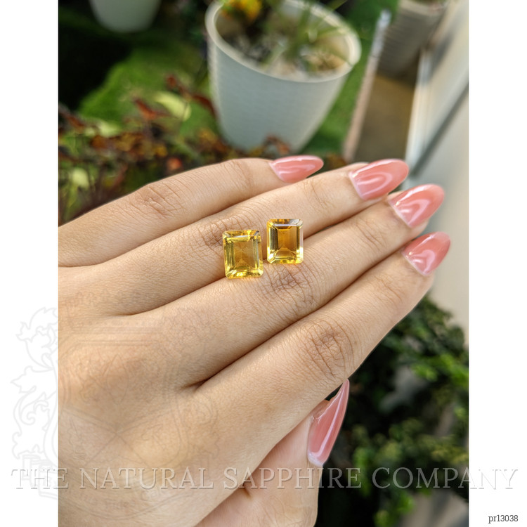6.65 Ct.Tw. Citrine Pair from Brazil