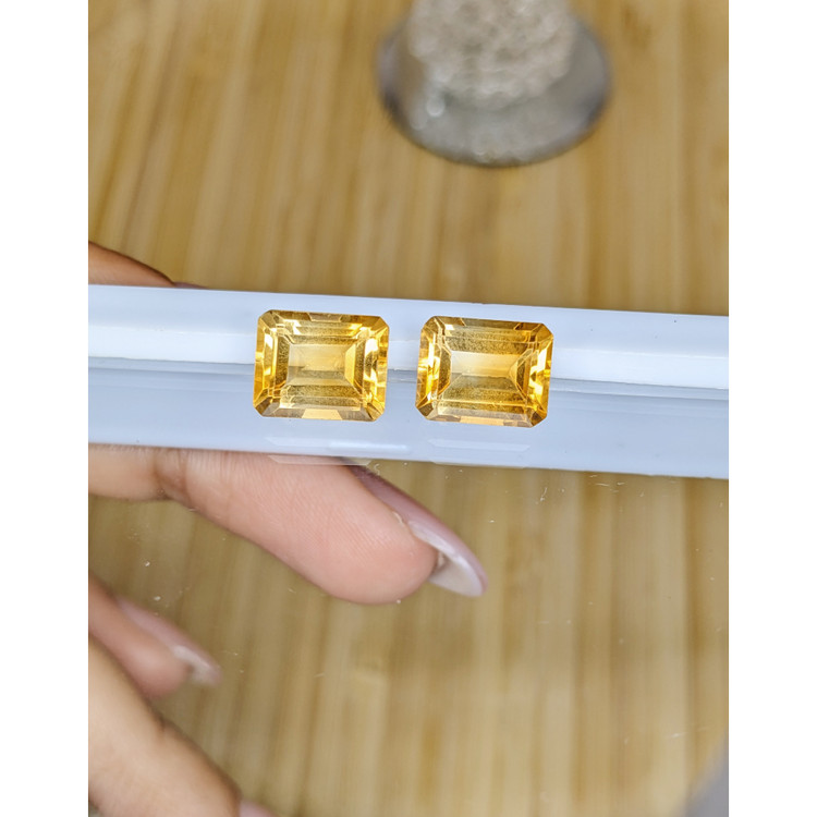 6.81 Ct.Tw. Citrine Pair from Brazil