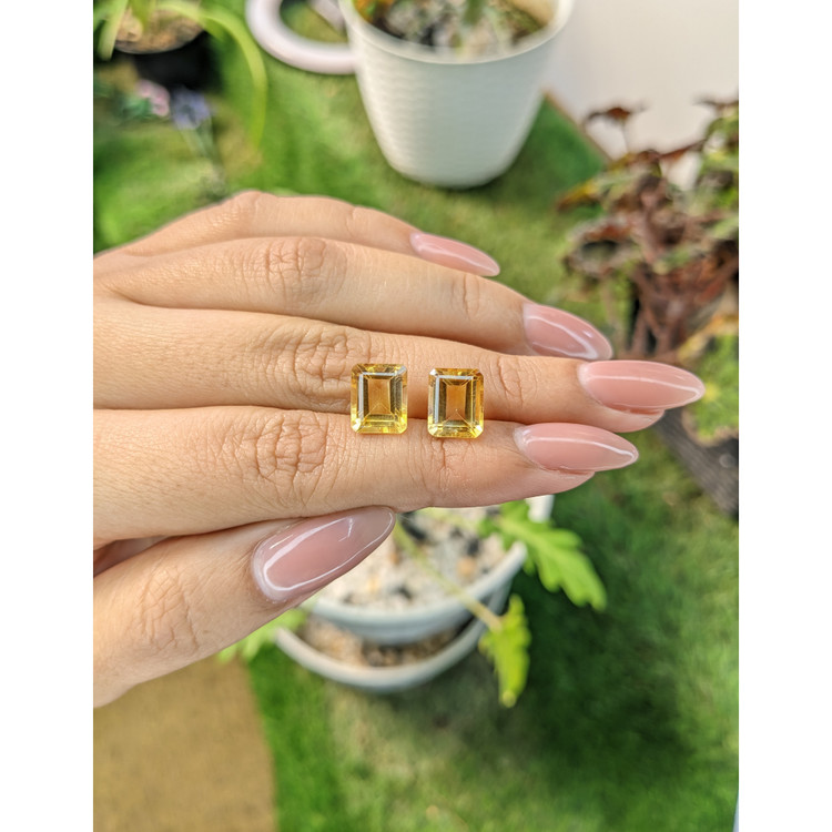 6.81 Ct.Tw. Citrine Pair from Brazil