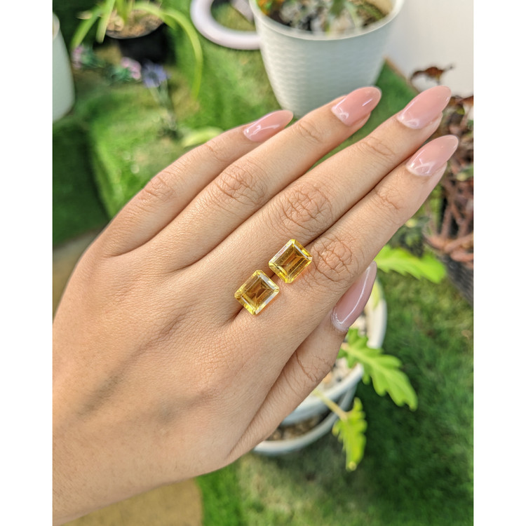 6.81 Ct.Tw. Citrine Pair from Brazil