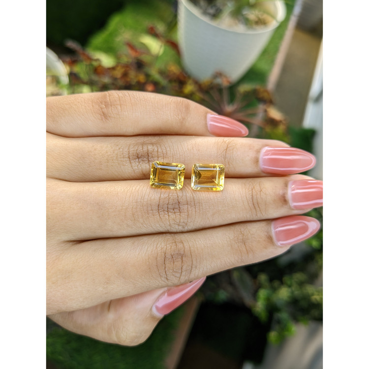 6.83 Ct.Tw. Citrine Pair from Brazil