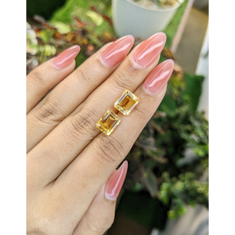 6.83 Ct.Tw. Citrine Pair from Brazil