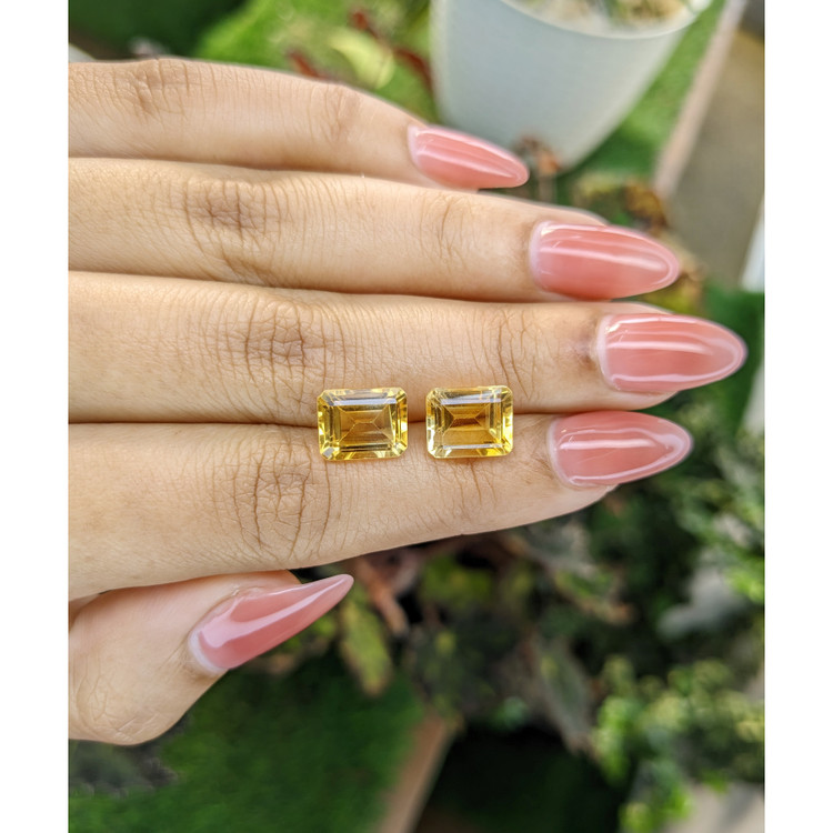 6.83 Ct.Tw. Citrine Pair from Brazil