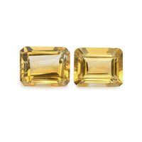 6.18 Ct.Tw. Emerald Cut Citrine Pair
