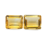5.49 Ct.Tw. Emerald Cut Citrine Pair