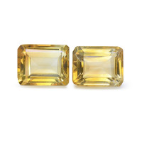 6.74 Ct.Tw. Emerald Cut Citrine Pair