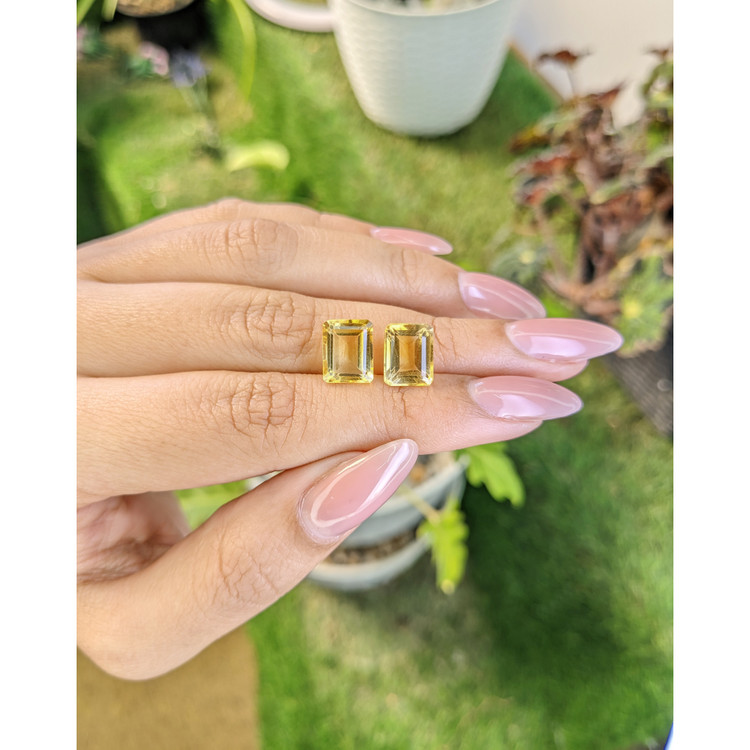 6.74 Ct.Tw. Citrine Pair from Brazil