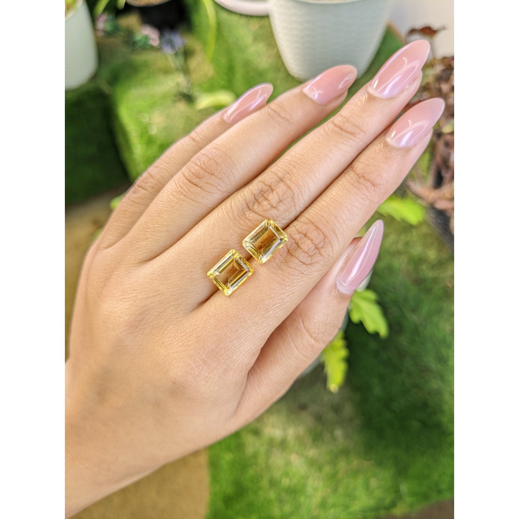 6.74 Ct.Tw. Citrine Pair from Brazil