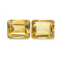 6.97 Ct.Tw. Emerald Cut Citrine Pair