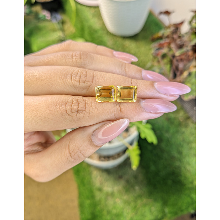 6.97 Ct.Tw. Citrine Pair from Brazil