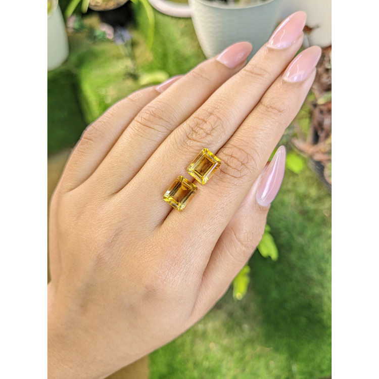 5.77 Ct.Tw. Citrine Pair from Brazil