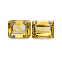7.11 Ct.Tw. Emerald Cut Citrine Pair