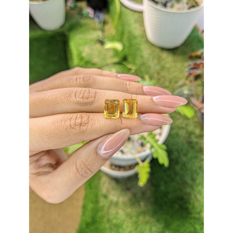 7.11 Ct.Tw. Citrine Pair from Brazil