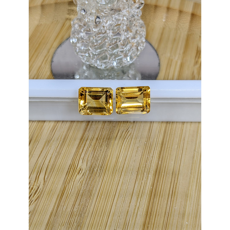 7.11 Ct.Tw. Citrine Pair from Brazil