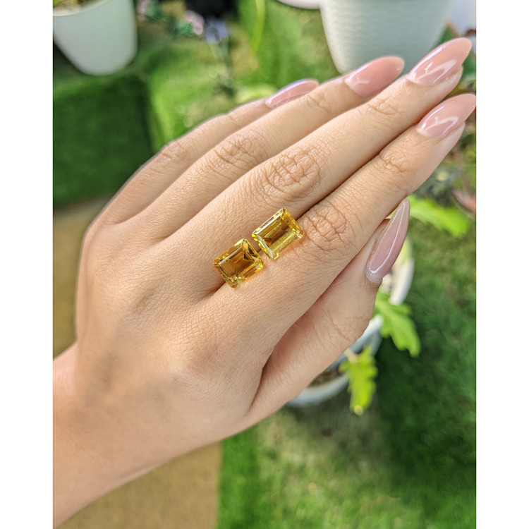 7.11 Ct.Tw. Citrine Pair from Brazil