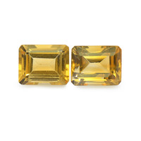 7.63 Ct.Tw. Emerald Cut Citrine Pair