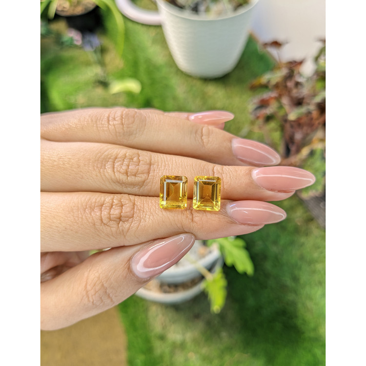 7.63 Ct.Tw. Citrine Pair from Brazil