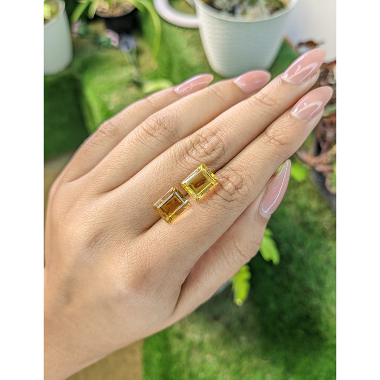 7.63 Ct.Tw. Citrine Pair from Brazil