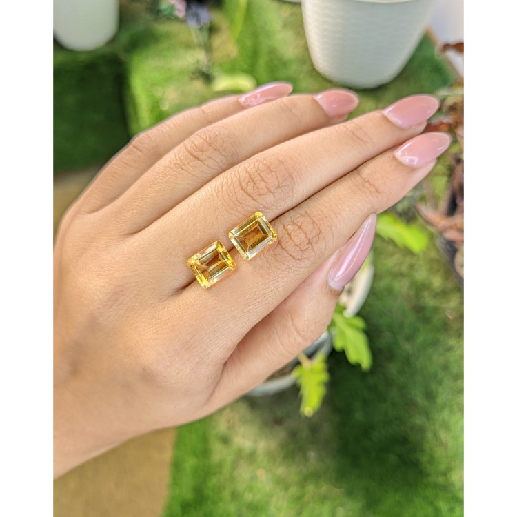 6.08 Ct.Tw. Citrine Pair from Brazil