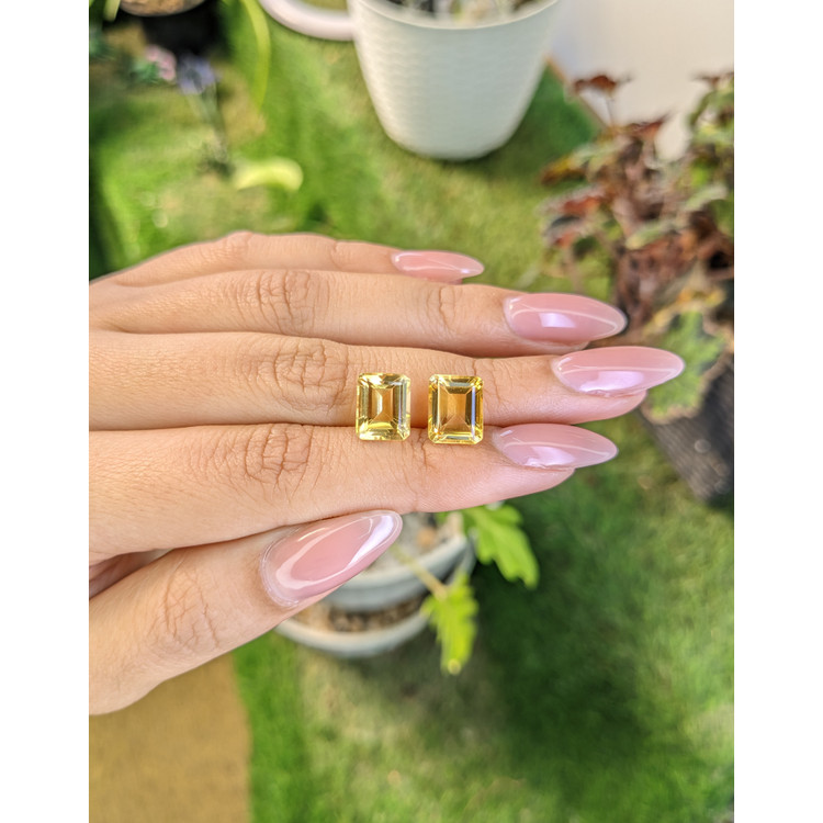 6.98 Ct.Tw. Citrine Pair from Brazil