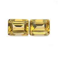 6.70 Ct.Tw. Emerald Cut Citrine Pair