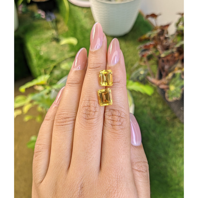 6.70 Ct.Tw. Citrine Pair from Brazil