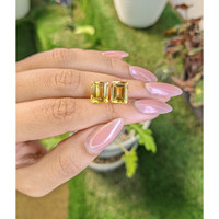 7.05&nbsp;Ct.Tw.Total Carat Weight Citrine Pair from Brazil Life Style