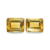 7.31 Ct.Tw. Emerald Cut Citrine Pair
