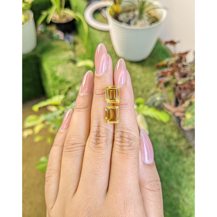 7.31 Ct.Tw. Citrine Pair from Brazil